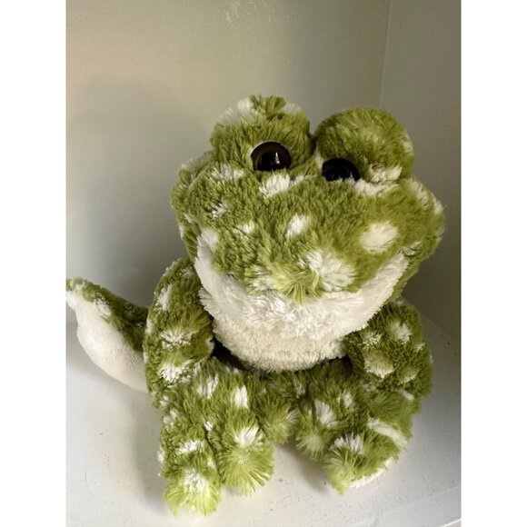 Ganz large 18 in Plush Green & White Polka Dot Frog Stuffed Animal Toy - Picture 3 of 6